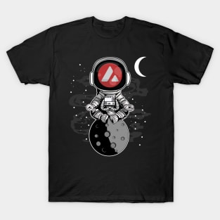 Astronaut Avalanche AVAX Coin To The Moon Crypto Token Cryptocurrency Wallet Birthday Gift For Men Women Kids T-Shirt